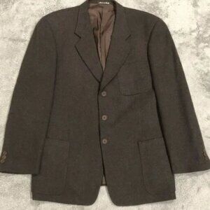 90s Vintage Giorgio Armani Mani Tweed Wool Blazer‎ Jacket Men's 44R Sport Coat